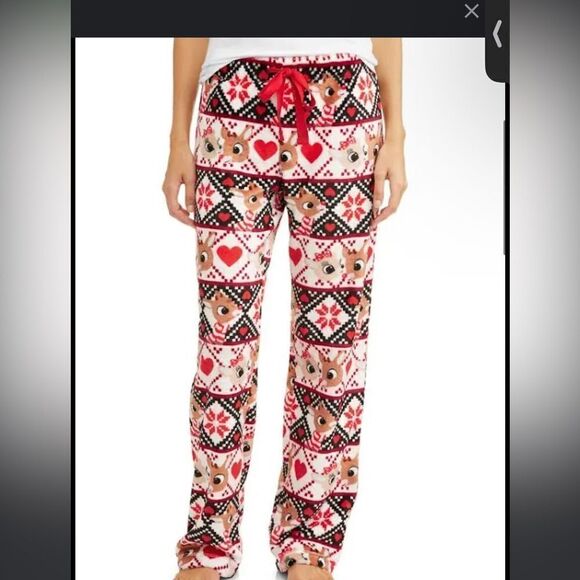 Rudolph Women's Mink Sleep pant red black - Picture 1 of 5